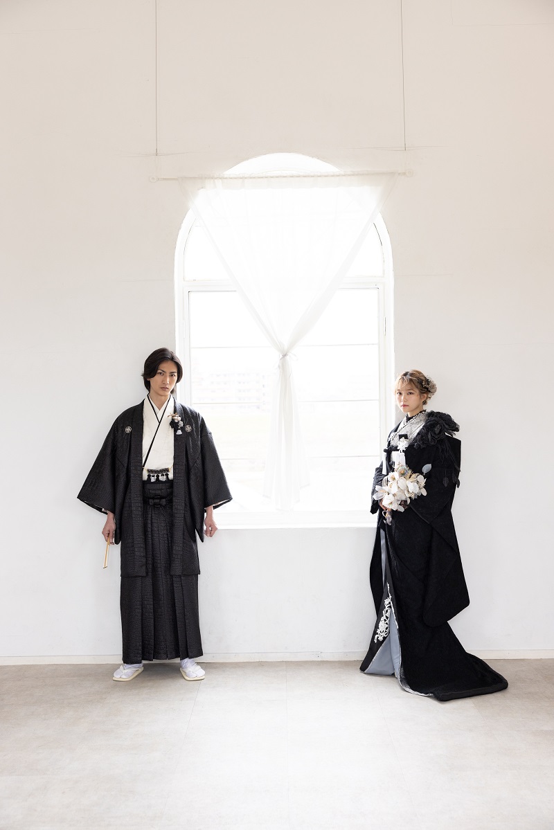 【ラフィネモカ】打掛UK-004【黒グレー】 - 画像 (14)