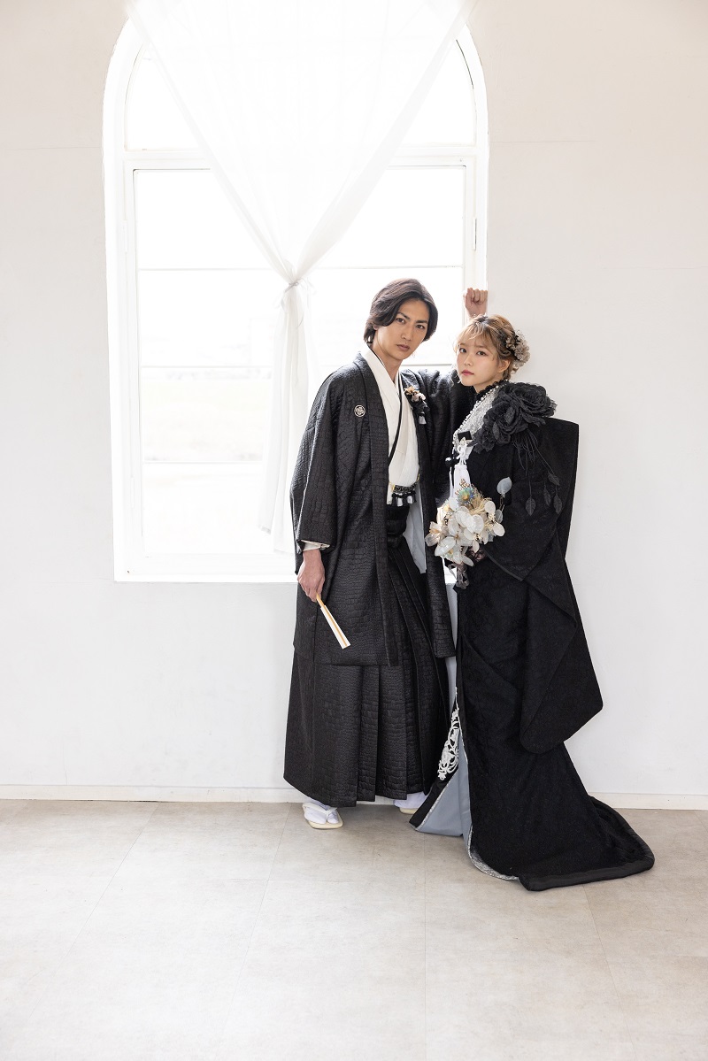 【ラフィネモカ】打掛UK-004【黒グレー】 - 画像 (15)