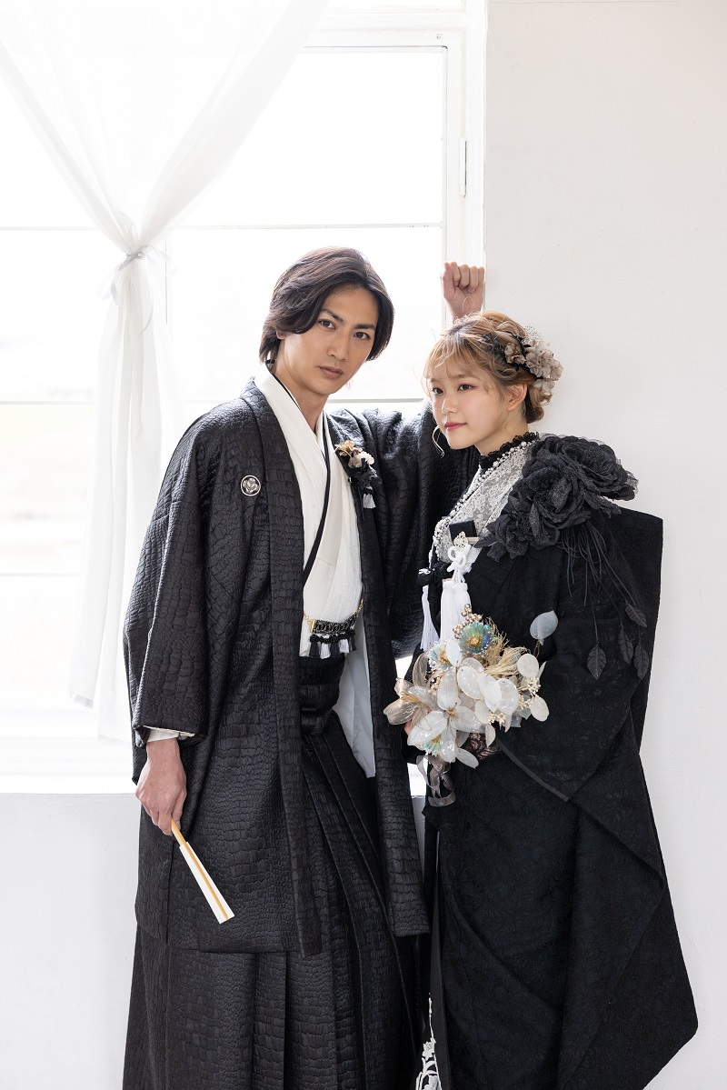 【ラフィネモカ】打掛UK-004【黒グレー】 - 画像 (13)