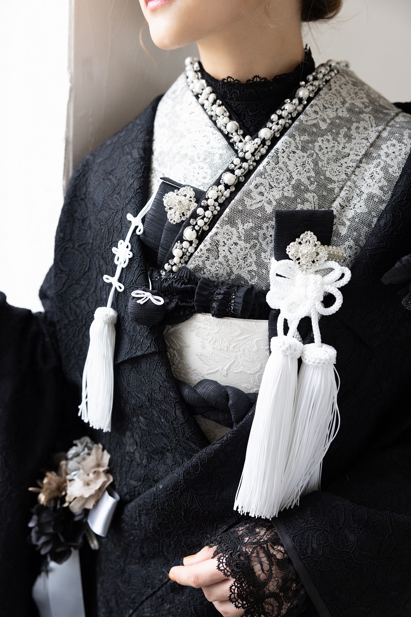 【ラフィネモカ】打掛UK-004【黒グレー】 - 画像 (5)