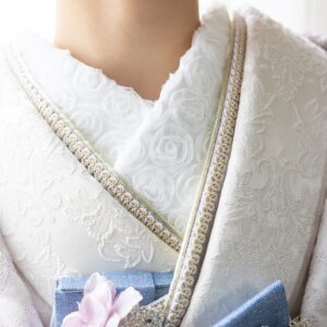 '-ﾗﾌｨﾈﾓｶ- ローズチュール半衿ER-001　-婚礼兼用-