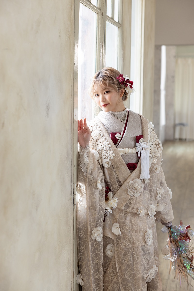 【ラフィネモカ】打掛UK-002【ベージュ】 - 画像 (3)