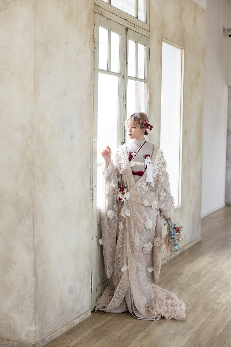 【ラフィネモカ】打掛UK-002【ベージュ】