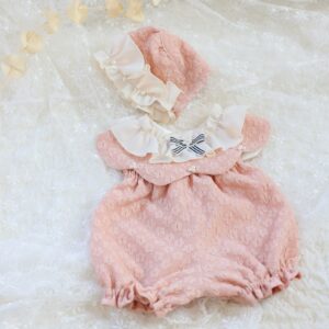 【現品60cm】フード・スタイ・パンツset　RB-51　サーモンピンク