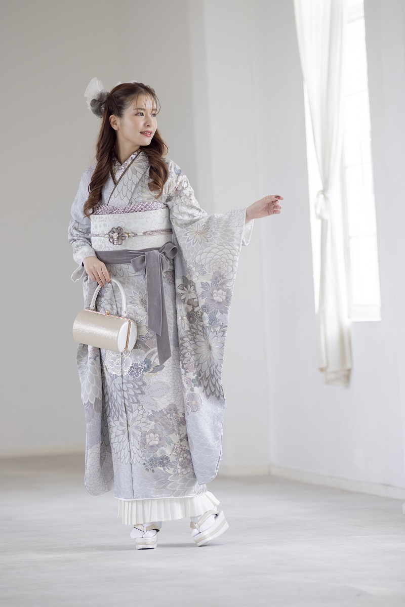 正絹振袖ラフィネモカ RF-28 -ムーンストーン- - 画像 (9)