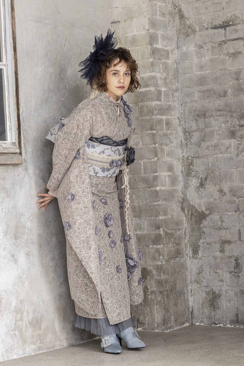 【ｱｳﾄﾚｯﾄ】合繊振袖ラフィネモカ GF-55 -フィオラ・ドール- - 画像 (14)