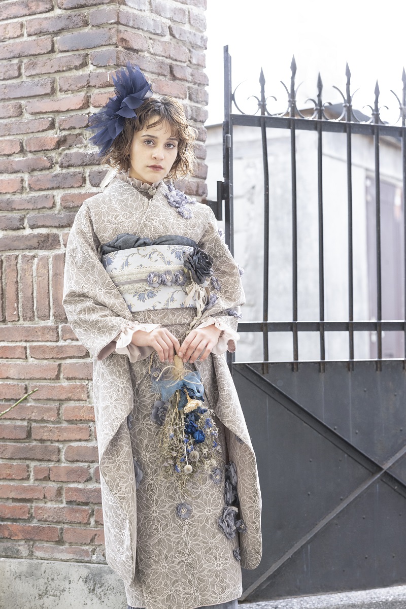 【ｱｳﾄﾚｯﾄ】合繊振袖ラフィネモカ GF-55 -フィオラ・ドール- - 画像 (10)