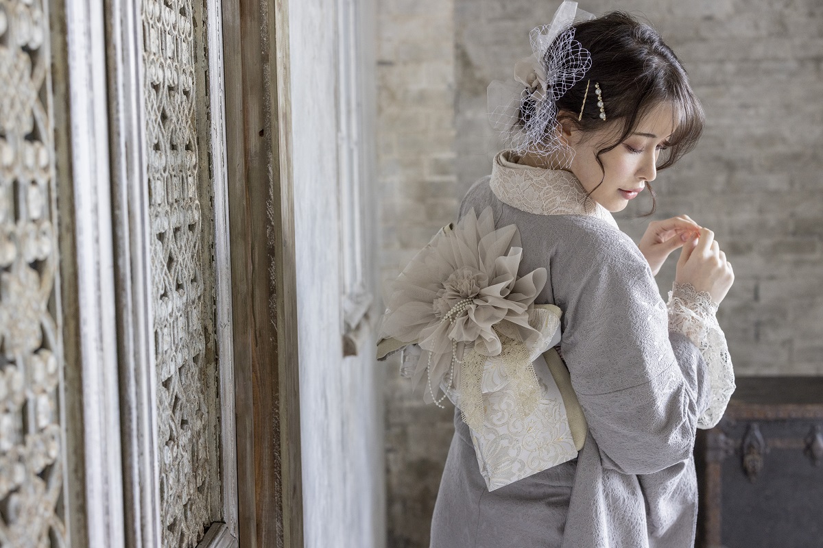 合繊振袖ラフィネモカ GF-51 -レース&ジャガード- - 画像 (10)