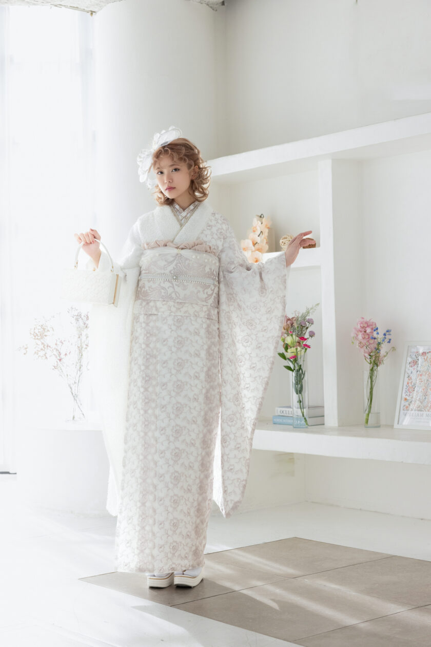 合繊振袖ラフィネモカ GF-72 フェザリーレース - 画像 (2)