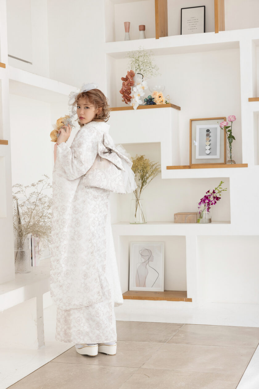 合繊振袖ラフィネモカ GF-72 フェザリーレース - 画像 (5)