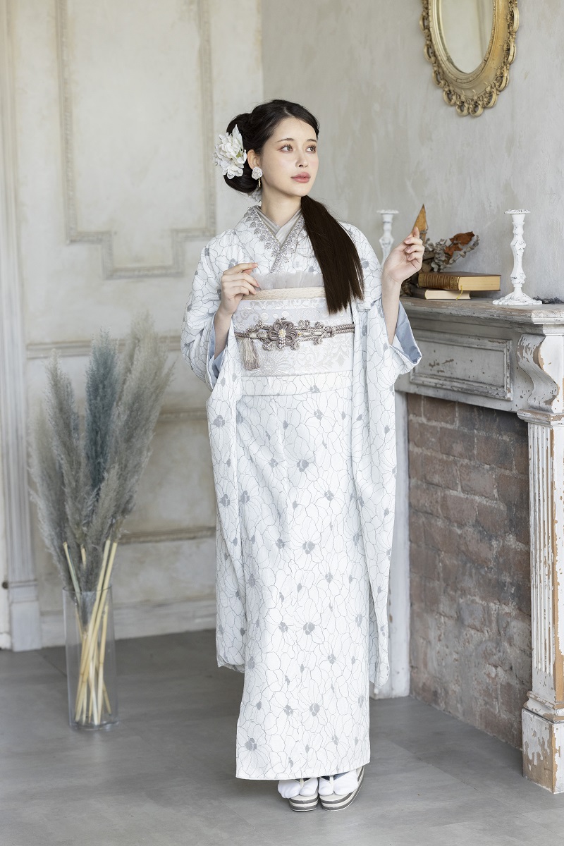 【アウトレット】合繊振袖ラフィネモカ GF-52 - ドルチェ-【スノーホワイト 】 - 画像 (6)