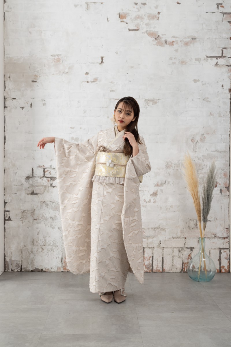 【アウトレット】合繊振袖ラフィネモカ GF-58 -ビタースウィート- - 画像 (2)