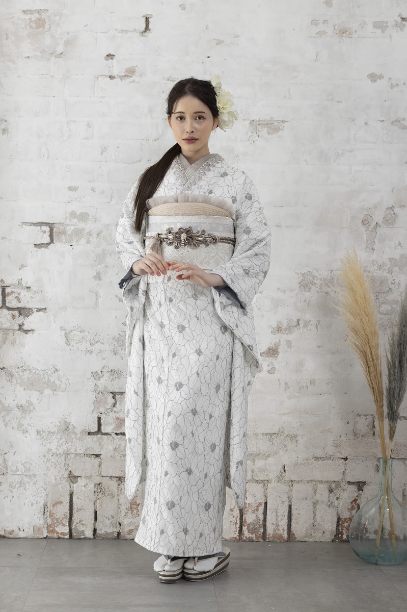 【アウトレット】合繊振袖ラフィネモカ GF-52 - ドルチェ-【スノーホワイト 】 - 画像 (3)