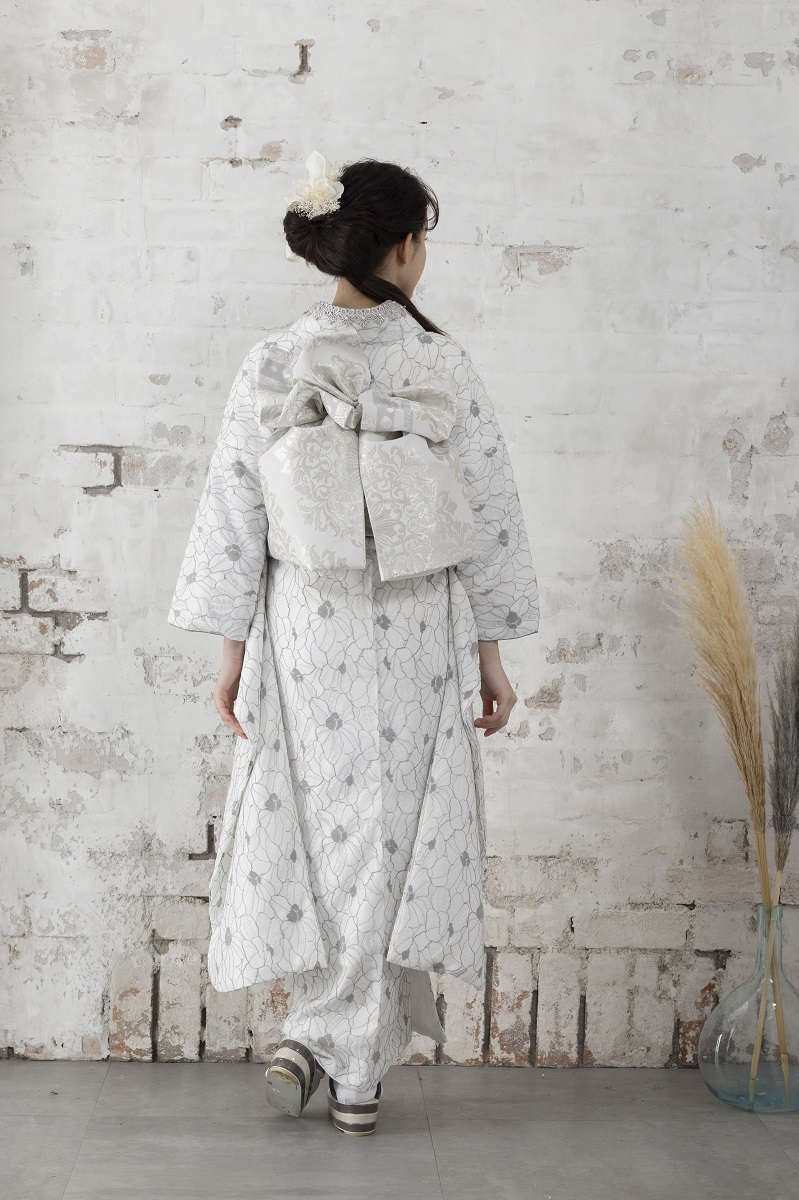 【アウトレット】合繊振袖ラフィネモカ GF-52 - ドルチェ-【スノーホワイト 】 - 画像 (4)