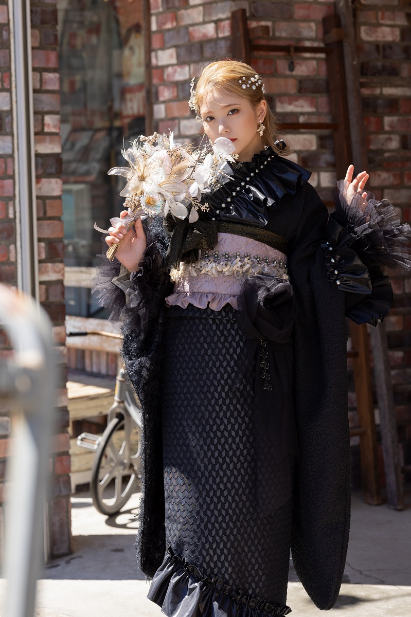 デザイン振袖 DK-002B 「リューサ・ローズ」-フリル&シャギータイプ- - 画像 (11)