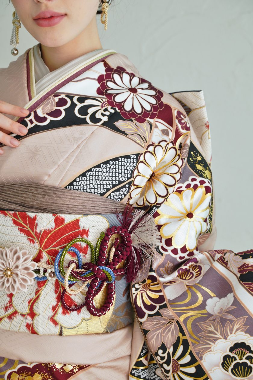 正絹振袖ラフィネモカ RF-11-シャンパンカラー- - 画像 (6)