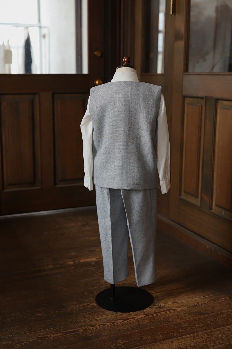 キッズタキシード B-253 グレー - 画像 (2)