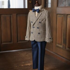 キッズタキシード　B-257　マルチチェック