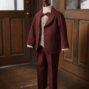 キッズタキシード　B-255　ボルドー