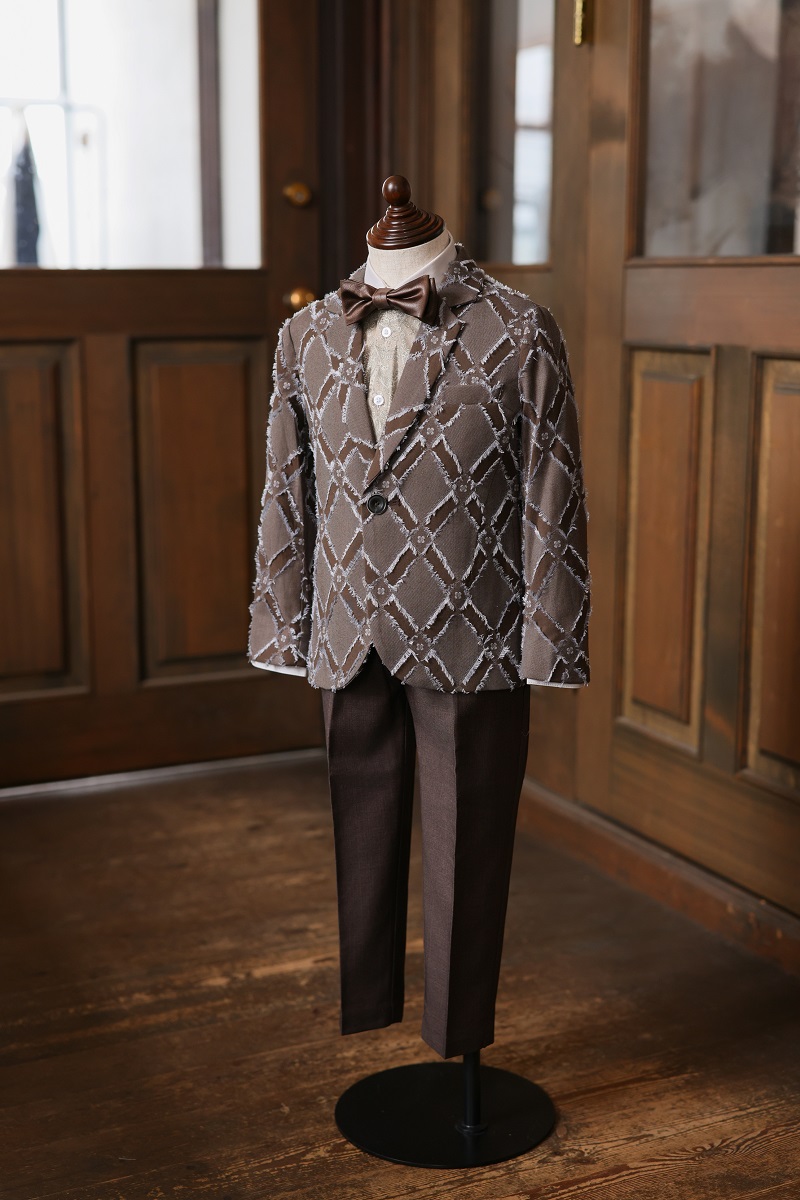 キッズタキシード B-258 ブラウン