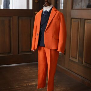 【現品100㎝】キッズタキシード　RT-041　オレンジ