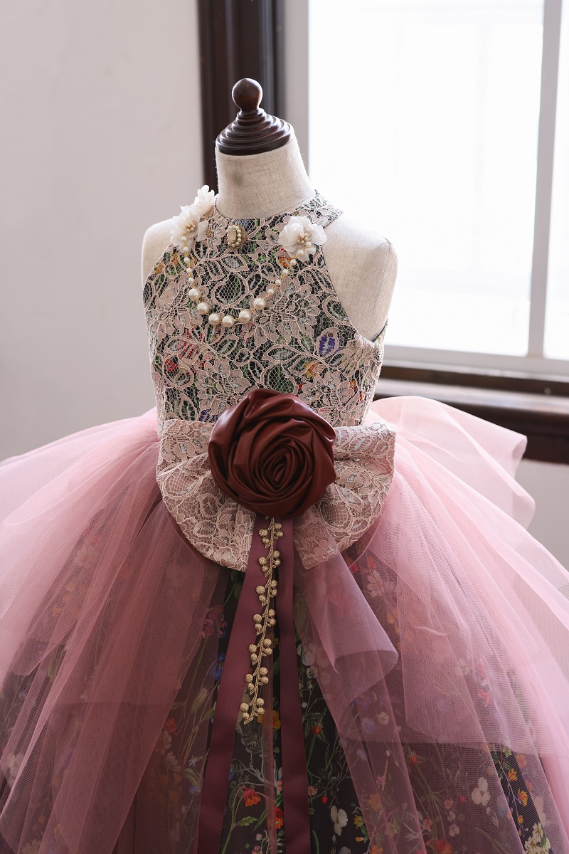 ロングドレスR-133 ブラック×モーブ - 画像 (11)