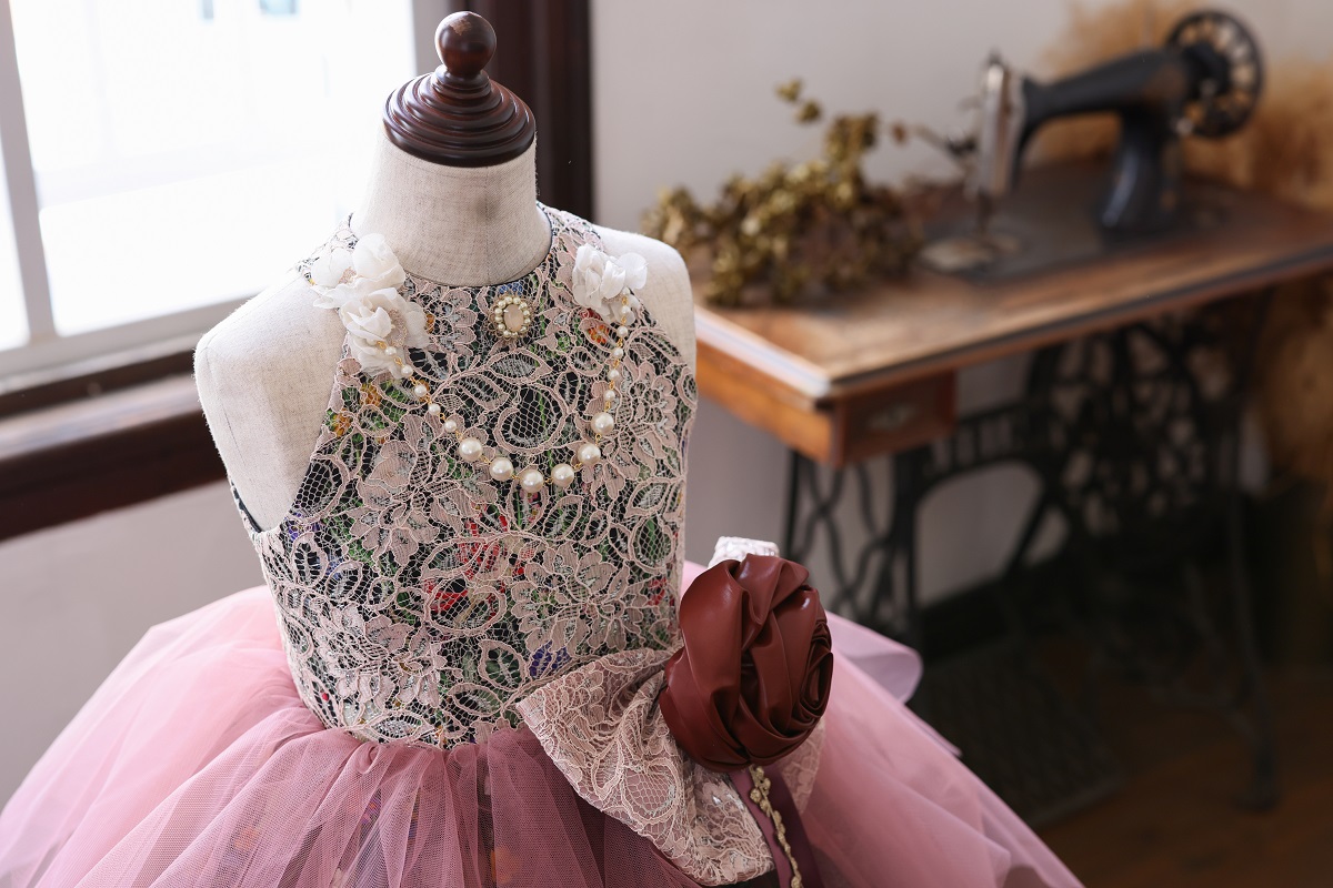 ロングドレスR-133 ブラック×モーブ - 画像 (5)