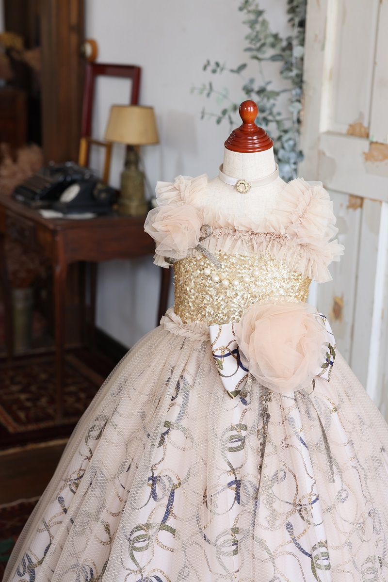 ロングドレスR-132 ベージュ - 画像 (7)