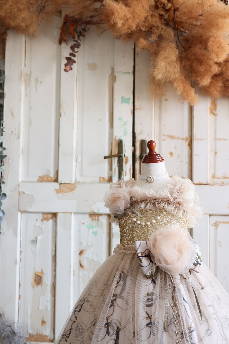 ロングドレスR-132 ベージュ - 画像 (4)