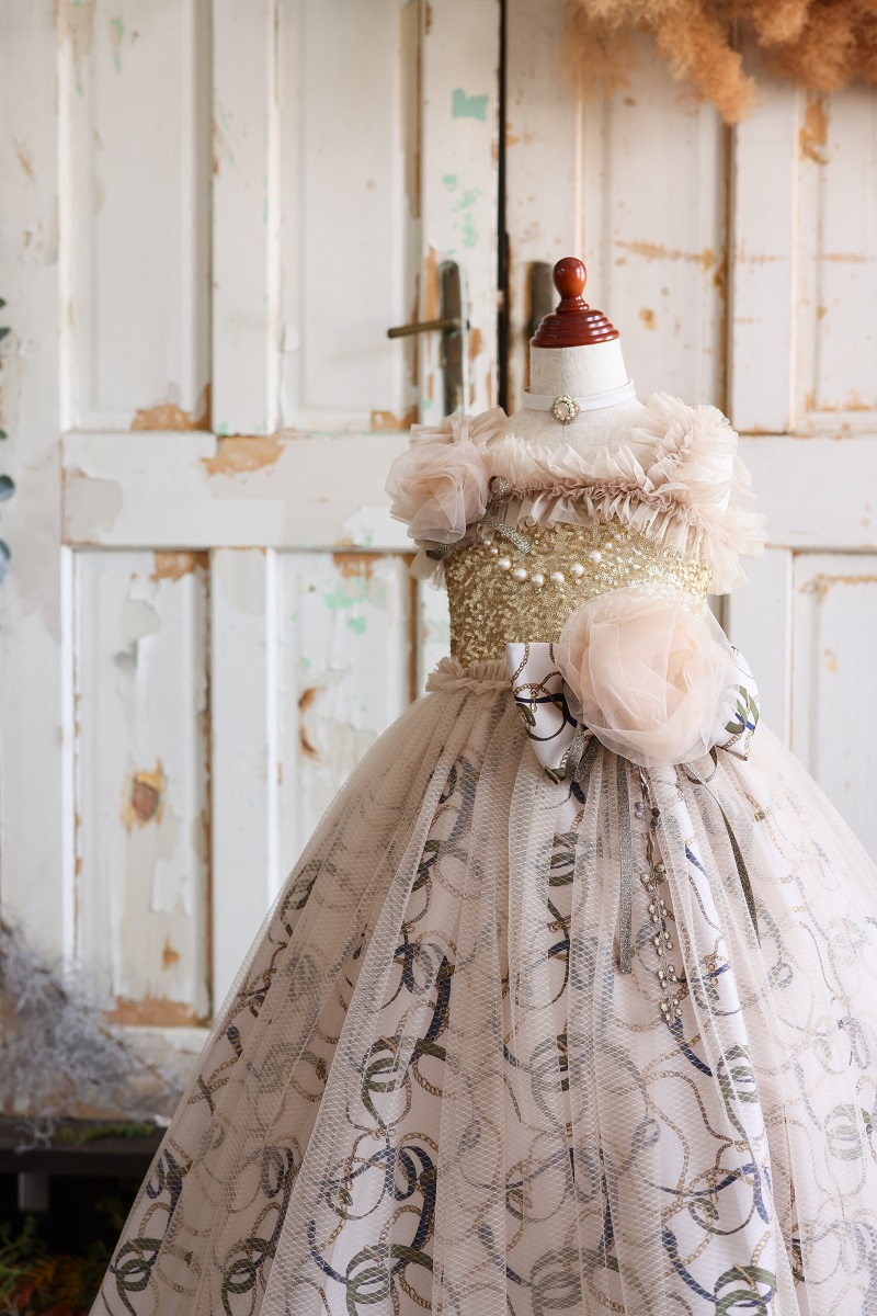 ロングドレスR-132 ベージュ - 画像 (5)