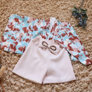 ラフィネココベイビーズ　ベビー袴　RC7700-C【ﾐﾝﾄﾌﾞﾗｳﾝ】