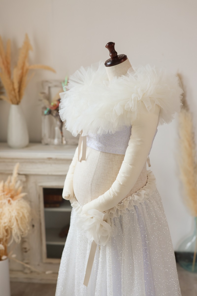 【現品】マタニティードレス R-2019　パープル - 画像 (5)