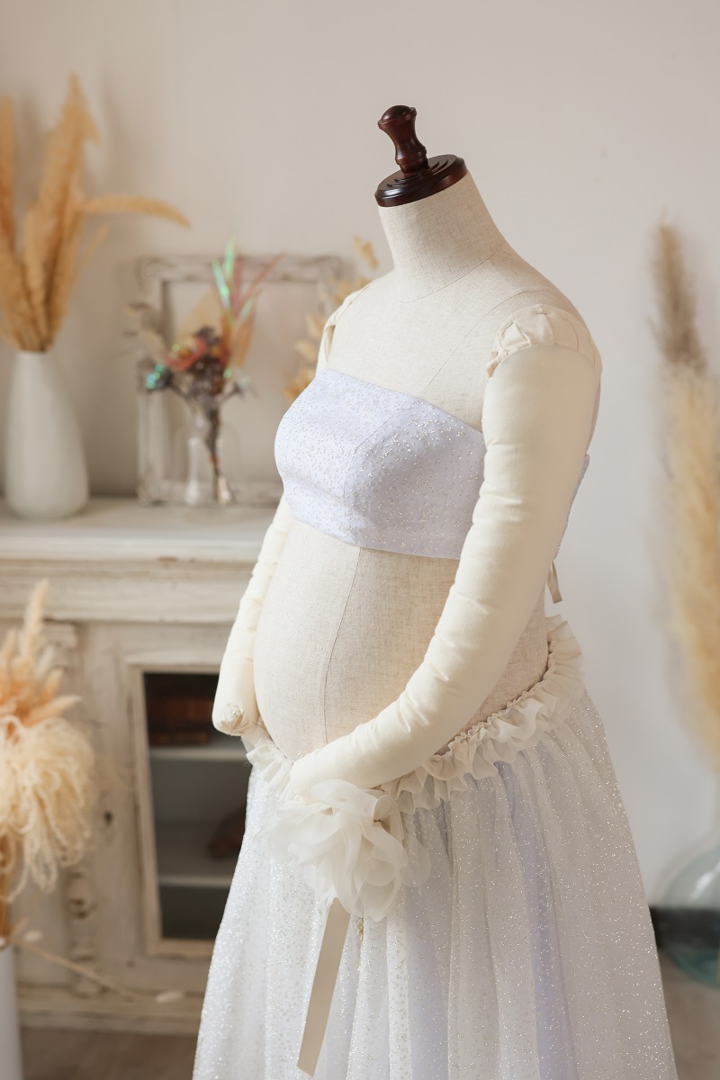 【現品】マタニティードレス R-2019　パープル - 画像 (6)