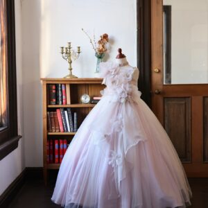 【現品120㎝】ロングドレスR-126　ピンク