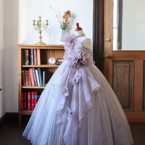 ロングドレスR-126　モカ