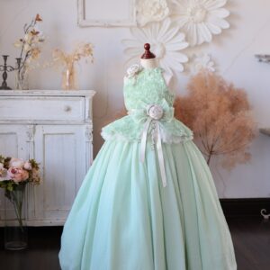 ロングドレスR-127　グリーン