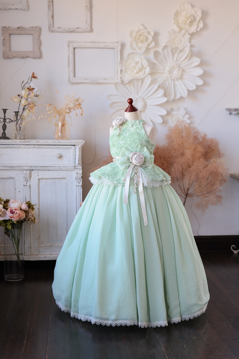 ロングドレスR-127 グリーン