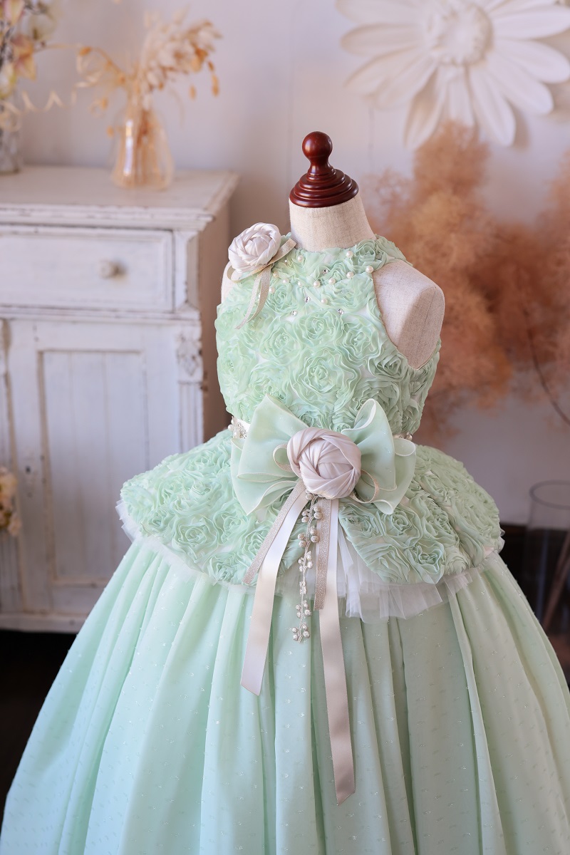 ロングドレスR-127 グリーン - 画像 (3)