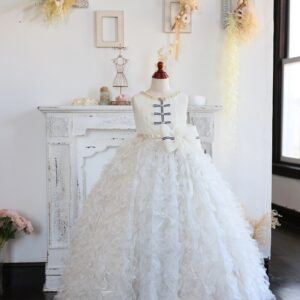 【現品120㎝】ロングドレスR-134 アイボリー