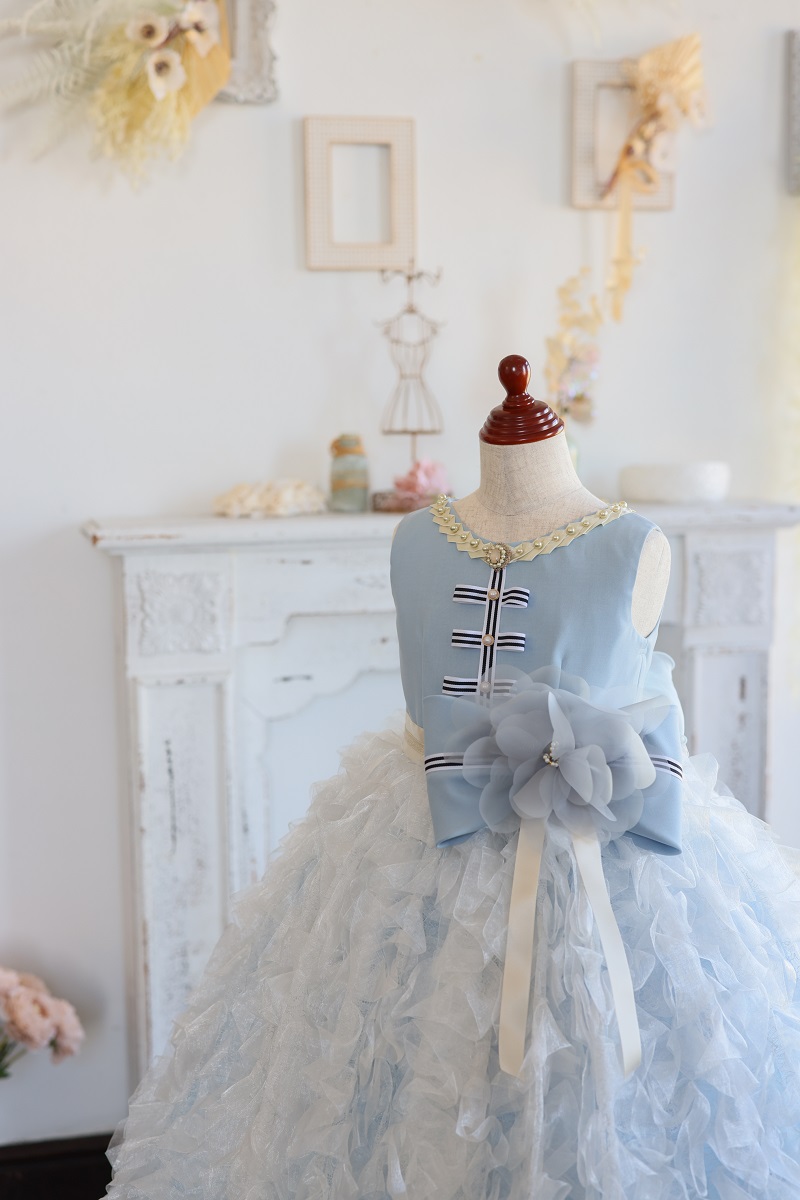 ロングドレスR-134 ブルー - 画像 (5)