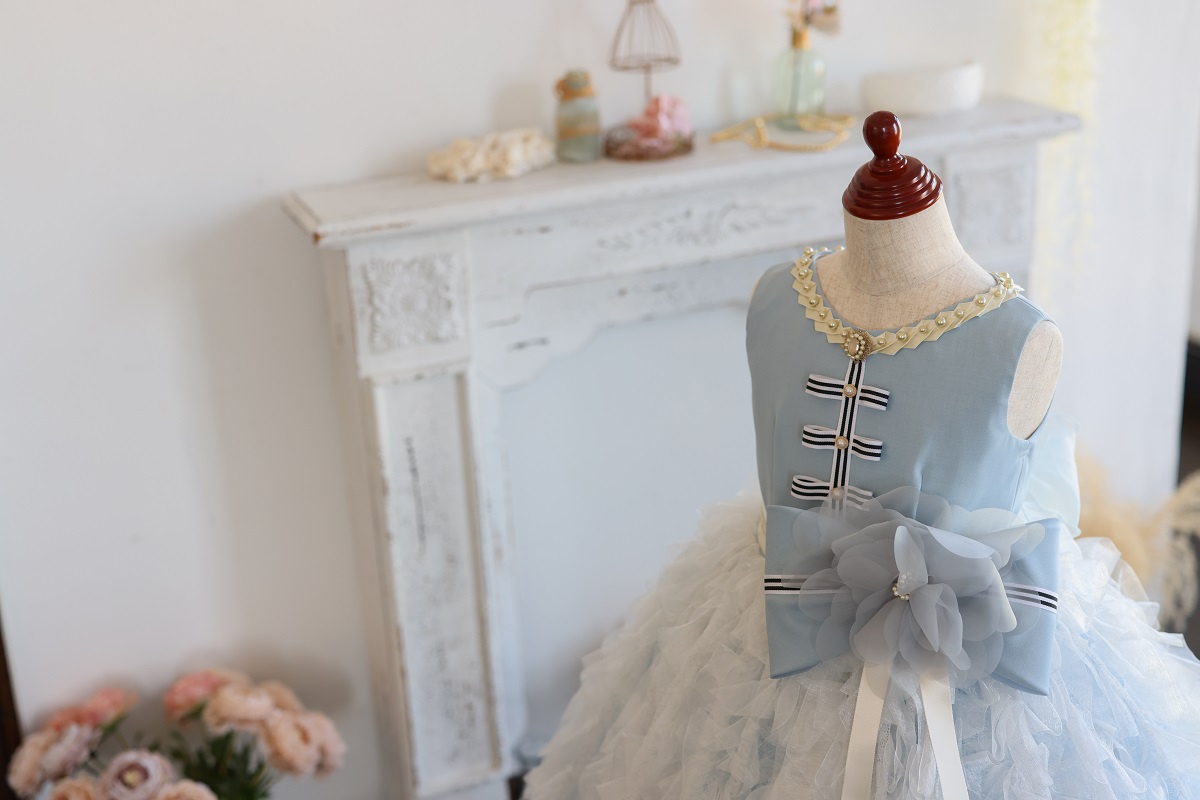 ロングドレスR-134 ブルー - 画像 (9)