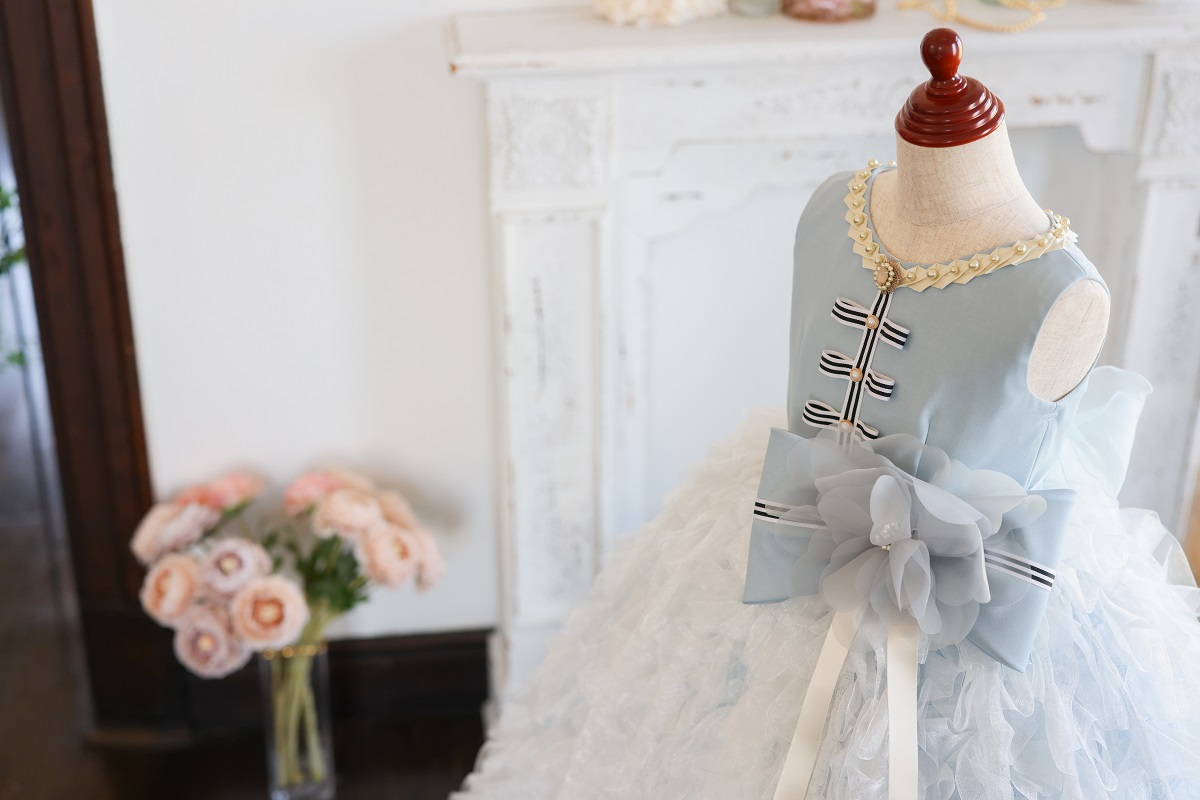 ロングドレスR-134 ブルー - 画像 (8)