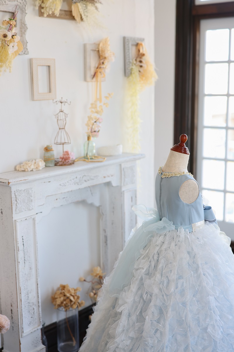 ロングドレスR-134 ブルー - 画像 (6)