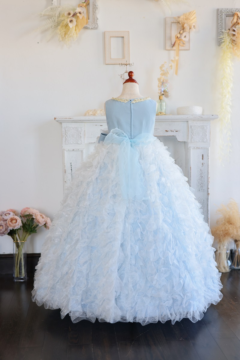 ロングドレスR-134 ブルー - 画像 (2)