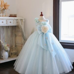 【現品120㎝】ロングドレスR-130 ブルー