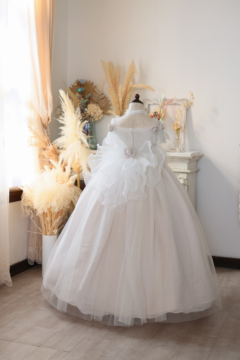 ロングドレスR-128 ホワイト - 画像 (3)