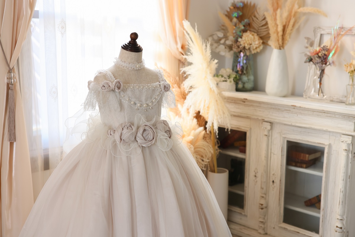 ロングドレスR-128 ホワイト - 画像 (6)