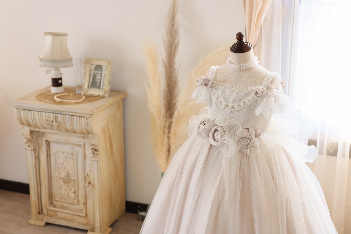 ロングドレスR-128 ホワイト - 画像 (8)