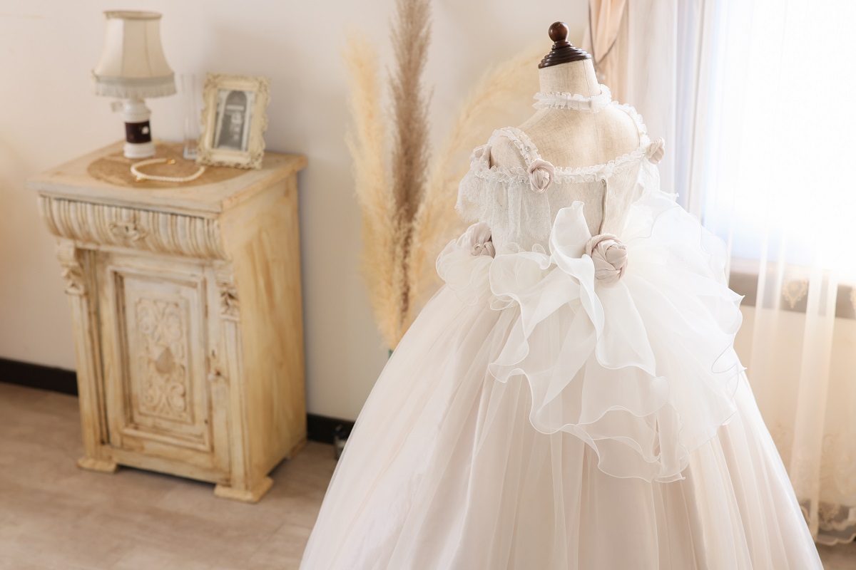 ロングドレスR-128 ホワイト - 画像 (10)