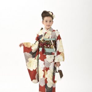 花わらべ7歳きもの WO-1古典【赤】